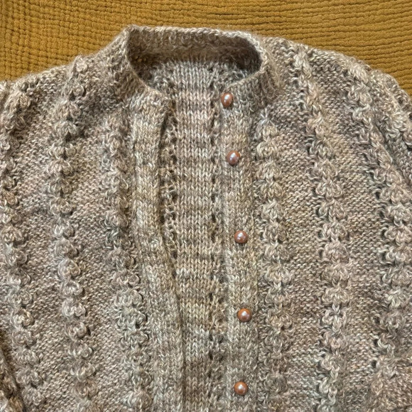 Blush Pink Hand Knit Cardigan - Picture 3 of 4